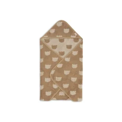 Jollein                    Cape de Bain Éponge Jacquard Teddy Bear    Sand            75x75 cm