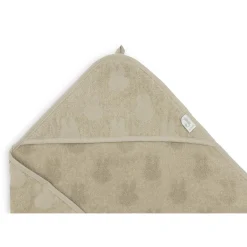 Jollein Cape de bain Éponge Miffy Jacquard Olive Green 75x75 cm