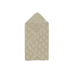 Jollein Cape de bain Éponge Miffy Jacquard Olive Green 75x75 cm