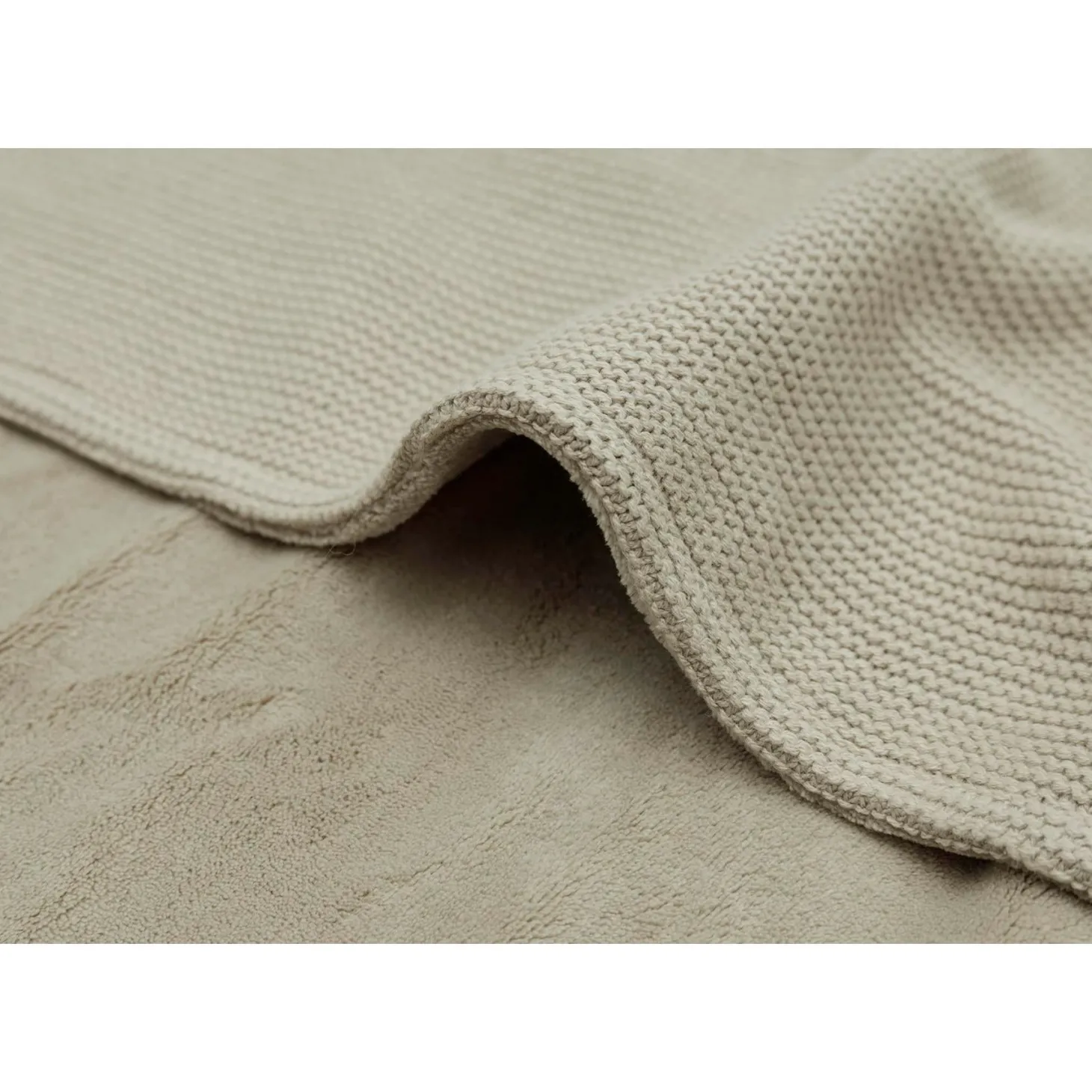 Jollein Couverture Berceau basic knit fleece Olive Green 75x100 cm