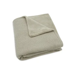 Jollein Couverture Berceau basic knit fleece Olive Green 75x100 cm
