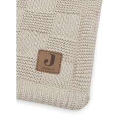 Jollein                    Couverture Berceau Box Knit/Velvet GOTS    Warm Sand            75x100 cm