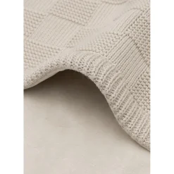 Jollein                    Couverture Berceau Box Knit/Velvet GOTS    Warm Sand            75x100 cm