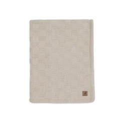 Jollein                    Couverture Berceau Box Knit/Velvet GOTS    Warm Sand            75x100 cm