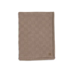 Jollein                    Couverture Berceau Box Knit/Velvet GOTS    Milky Coffee            75x100 cm