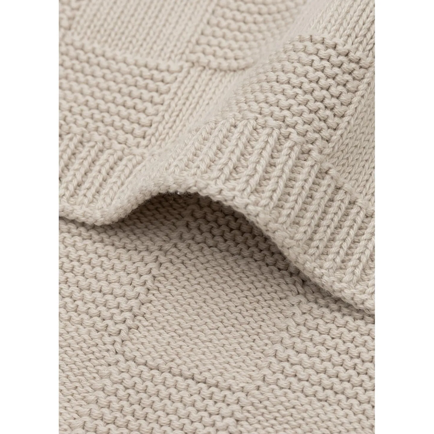 Jollein Couverture Berceau Box Knit Gots Warm Sand 75x100 cm