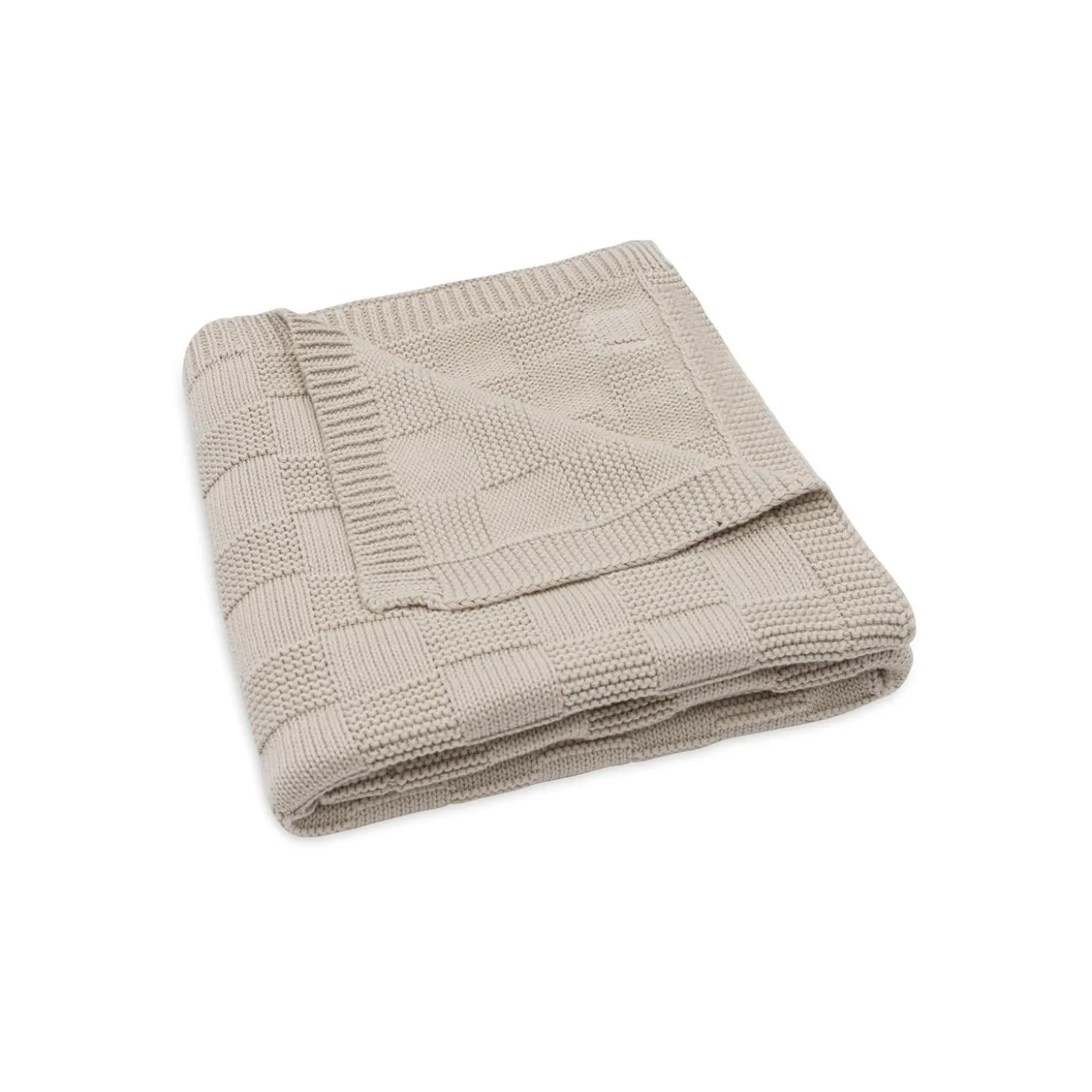 Jollein Couverture Berceau Box Knit Gots Warm Sand 75x100 cm