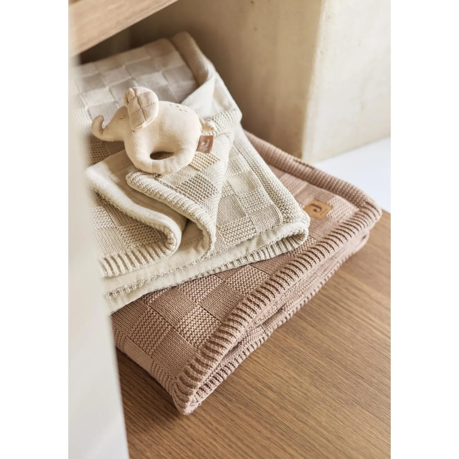 Jollein Couverture Berceau Box Knit Gots Warm Sand 75x100 cm
