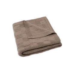 Jollein                    Couverture Berceau Box Knit Gots    Milky Coffee            75x100 cm