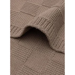 Jollein                    Couverture Berceau Box Knit Gots    Milky Coffee            75x100 cm