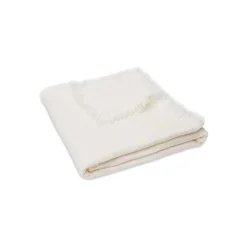 Jollein                    Couverture Berceau Muslin Fringe    Ivory