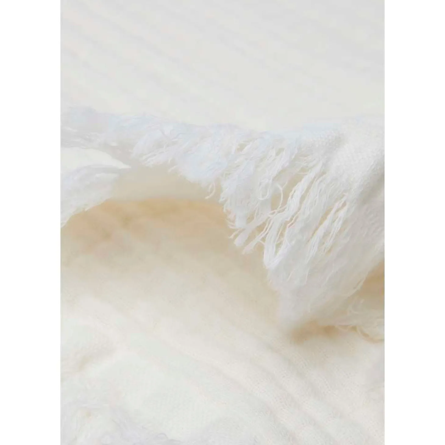 Jollein Couverture Berceau Muslin Fringe Ivory