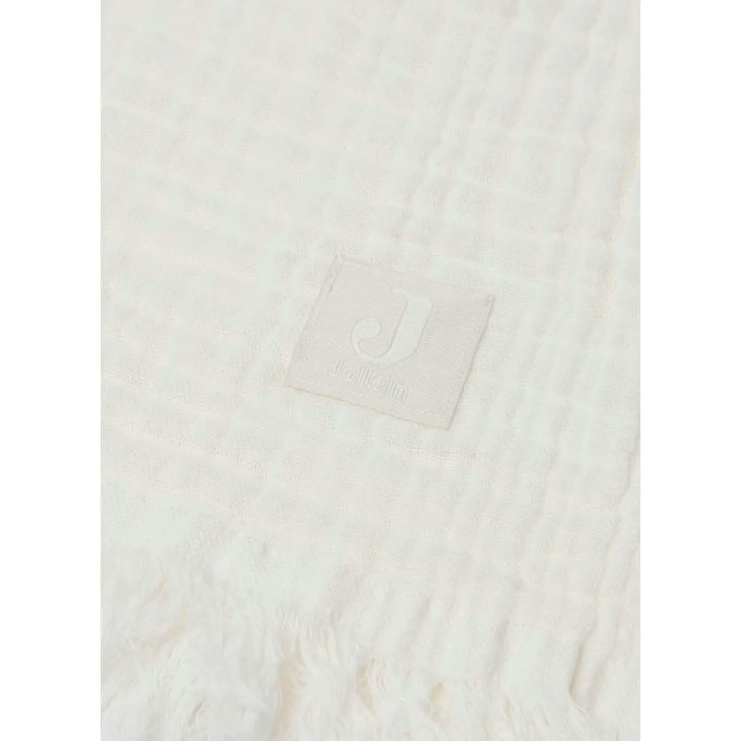 Jollein Couverture Berceau Muslin Fringe Ivory