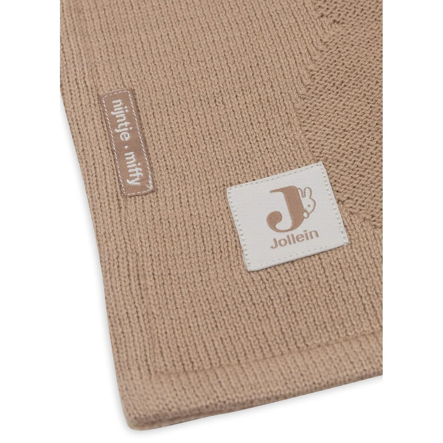 Jollein Couverture Berceau Miffy Knit/Velvet Biscuit 75x100 cm
