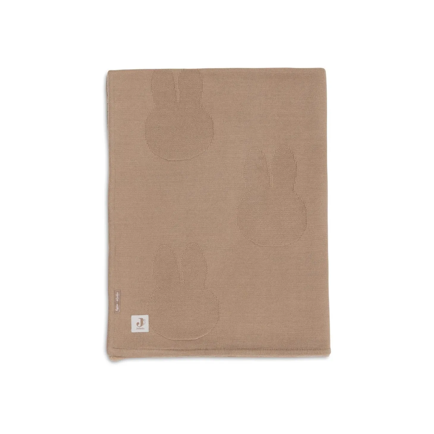 Jollein Couverture Berceau Miffy Knit/Velvet Biscuit 75x100 cm