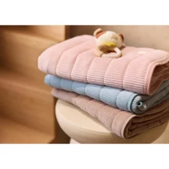 Jollein Couverture Berceau Velvet Rib Milky Coffee 75x100 cm