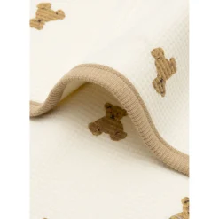 Jollein Couverture Berceau Waffle Mini Teddy Bear Multicolore 75x100 cm