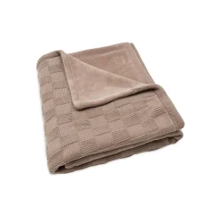 Jollein                    Couverture Lit Bébé Box Knit/Velvet GOTS    Milky Coffee            100x150 cm