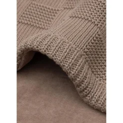 Jollein                    Couverture Lit Bébé Box Knit/Velvet GOTS    Milky Coffee            100x150 cm