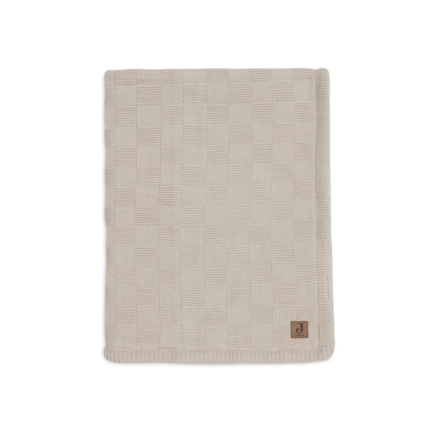 Jollein Couverture Lit Bébé Box Knit/Velvet GOTS Warm Sand 100x150 cm