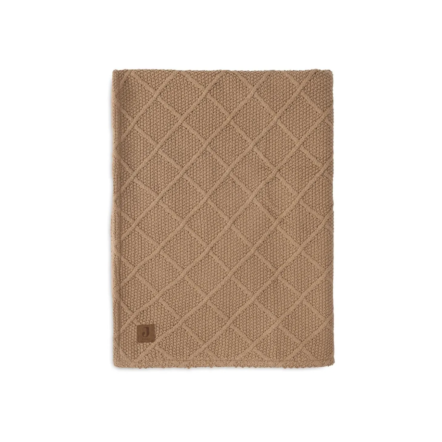 Jollein Couverture Lit Bébé Check Knit Teddy Fleece Biscuit 100x150 cm