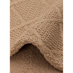 Jollein Couverture Lit Bébé Check Knit Teddy Fleece Biscuit 100x150 cm
