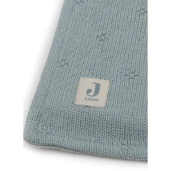 Jollein Couverture Lit Bébé Cosy Knit Velvet Sea Green 100x150 cm