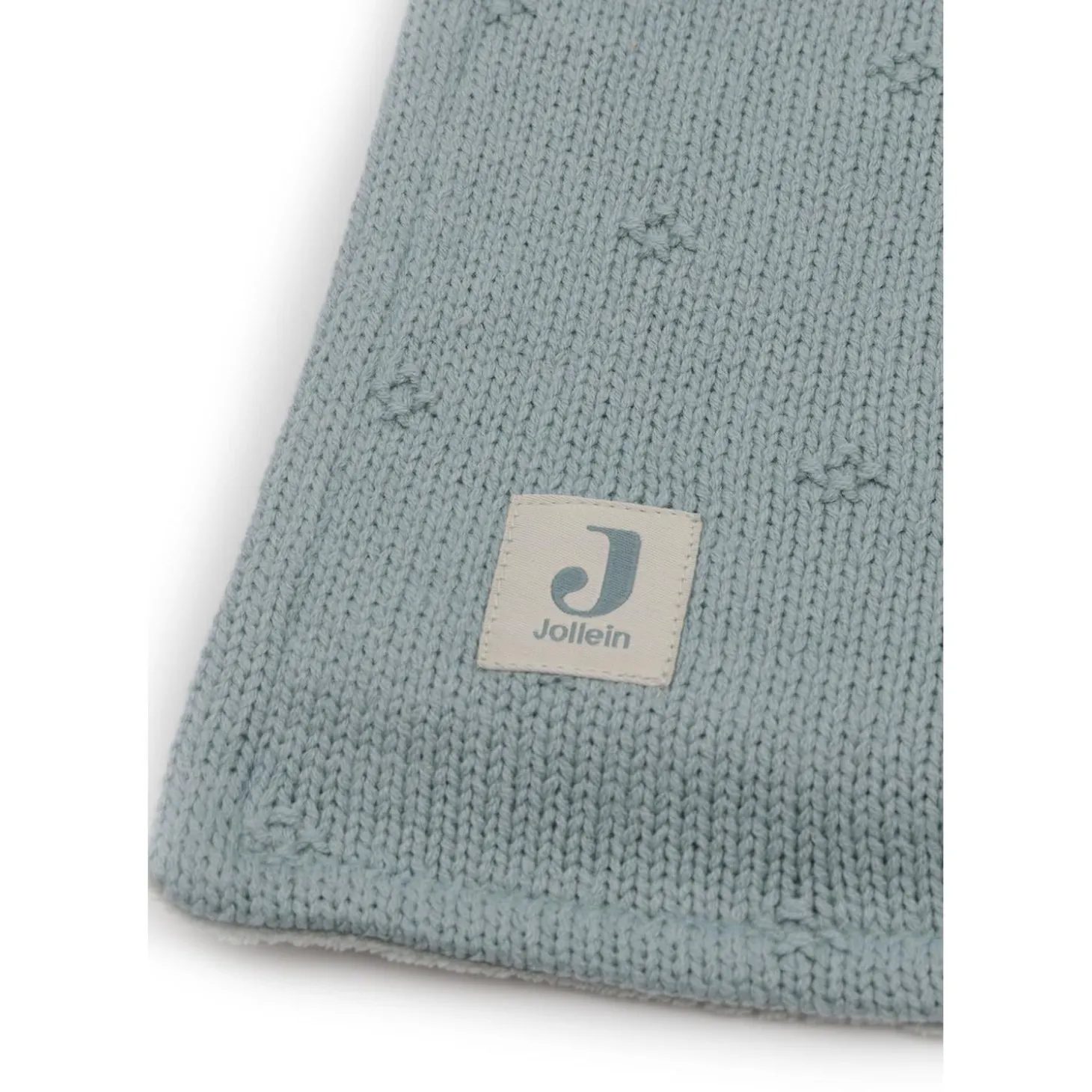 Jollein Couverture Lit Bébé Cosy Knit Velvet Sea Green 100x150 cm