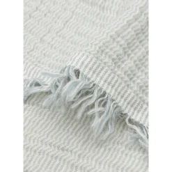 Jollein Couverture Lit Bébé Fringe Stripe Sea Green 120x120 cm