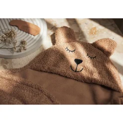 Jollein Couverture portefeuille bear boucle Biscuit
