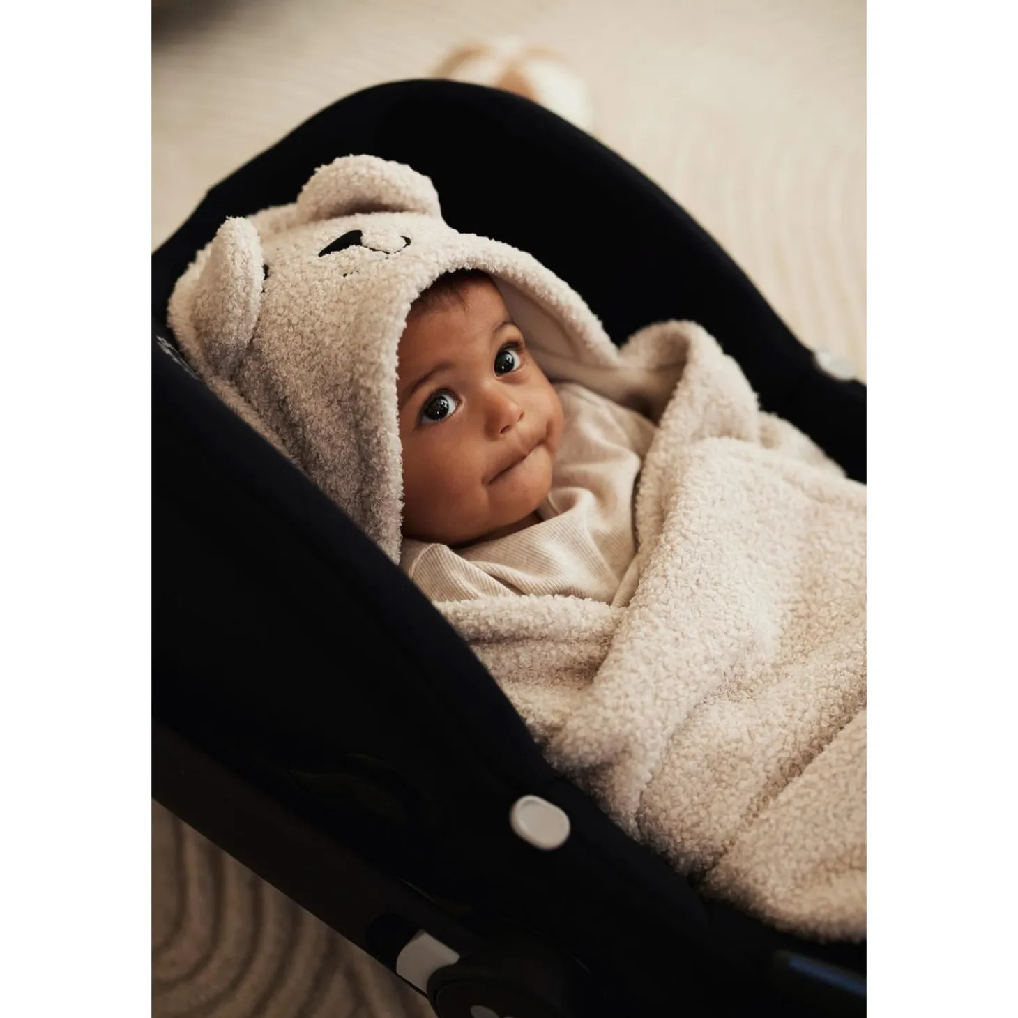 Jollein Couverture portefeuille bear boucle Oatmeal