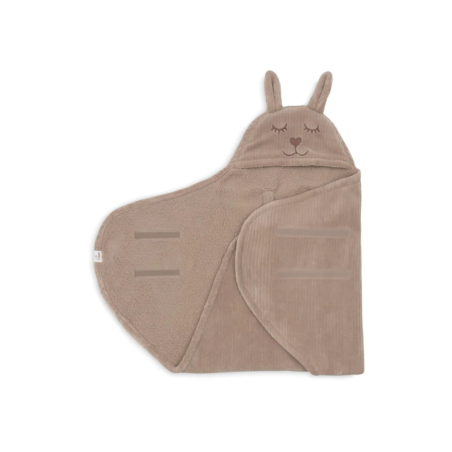 Jollein Couverture portefeuille Bunny Cloudy Rib Milky Coffee
