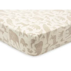 Jollein                    Drap-housse Jersey animals    Nougat            70x140 cm