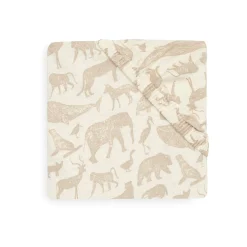 Jollein                    Drap-housse Jersey animals    Nougat            70x140 cm