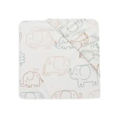 Jollein                    Drap-housse Jersey Elephant Tales    Multicolore