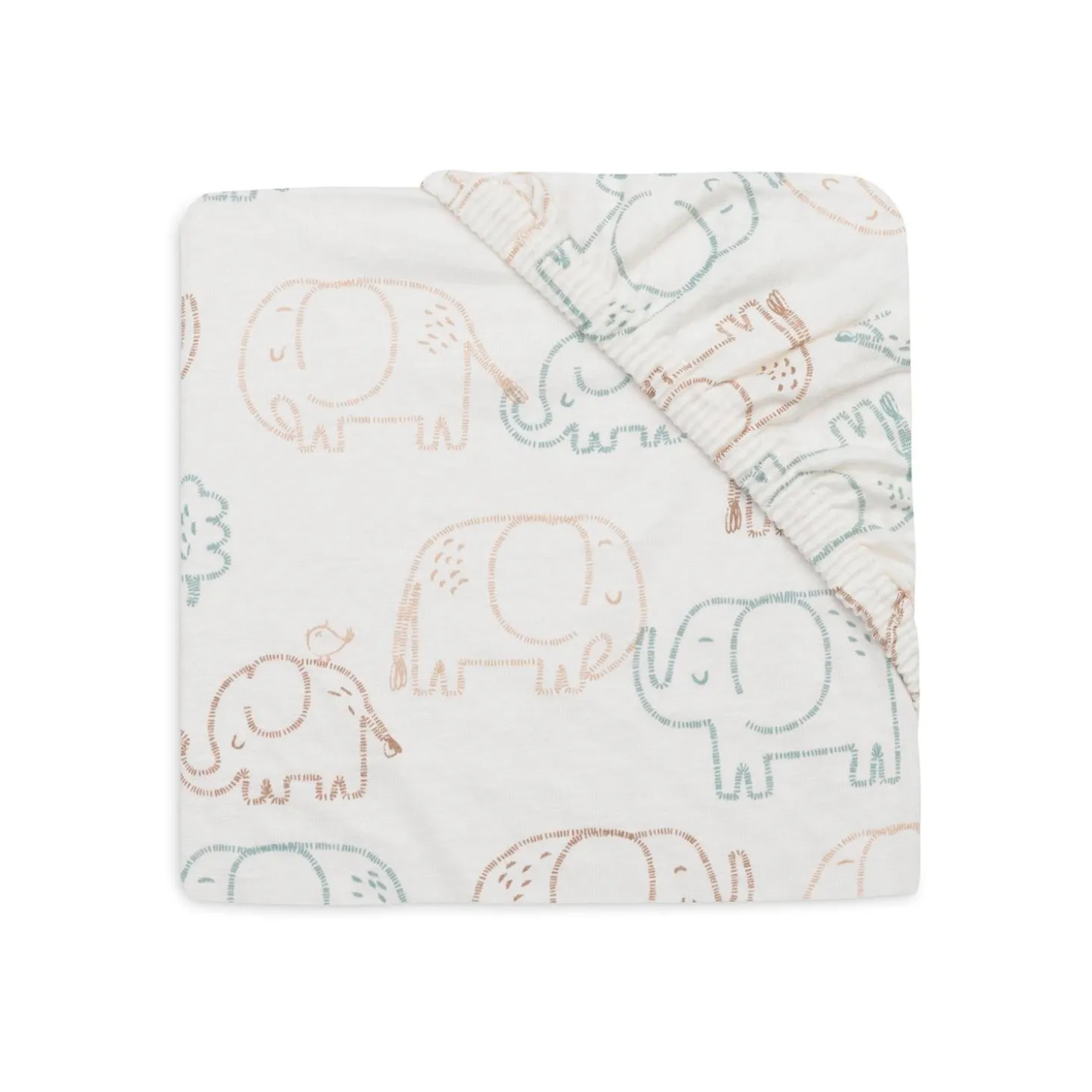 Jollein Drap-housse Jersey Elephant Tales Multicolore