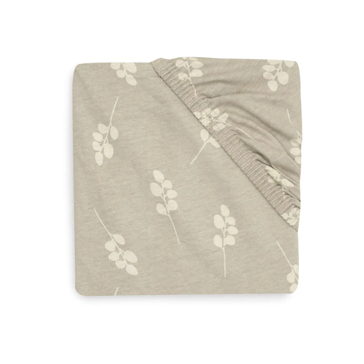 Jollein Drap-housse Jersey twig Olive Green 70x140 cm