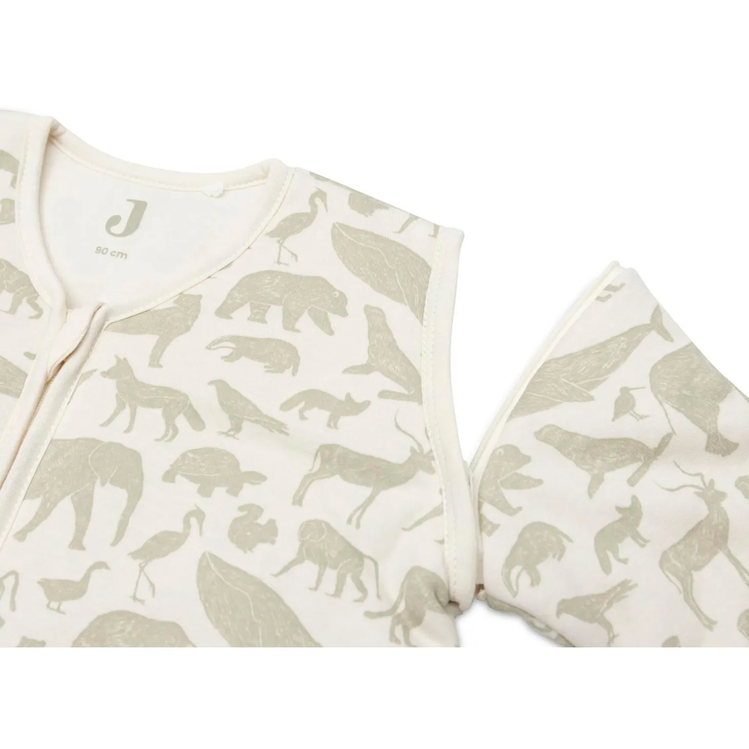 Jollein Gigoteuse avec manches amovible animals Olive Green 6-18 mois