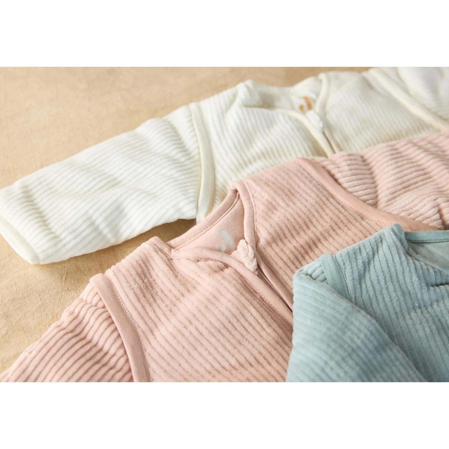 Jollein Gigoteuse avec Manches amovible Rib Ivory