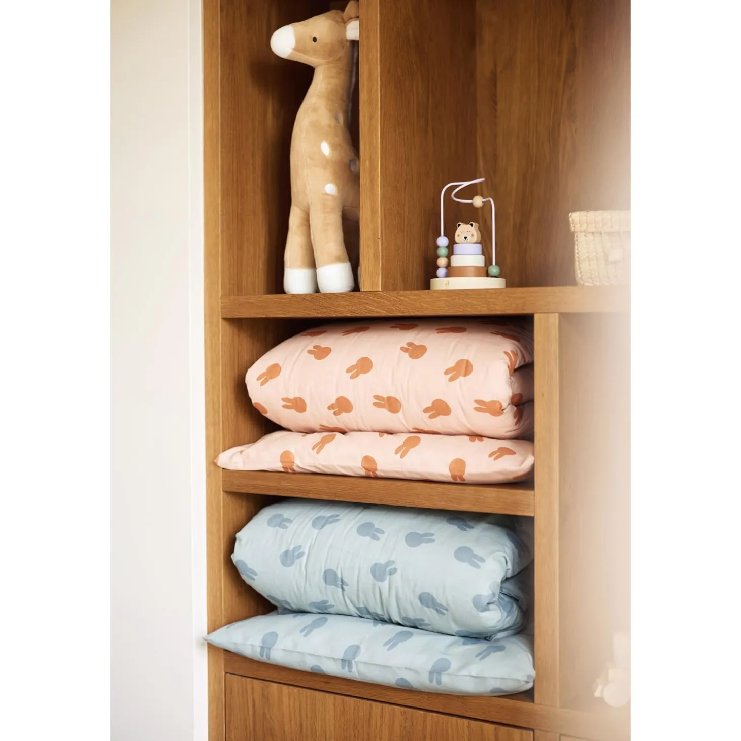 Jollein Housse de couette et taie Miffy Shadow Wild Rose 100x140 cm