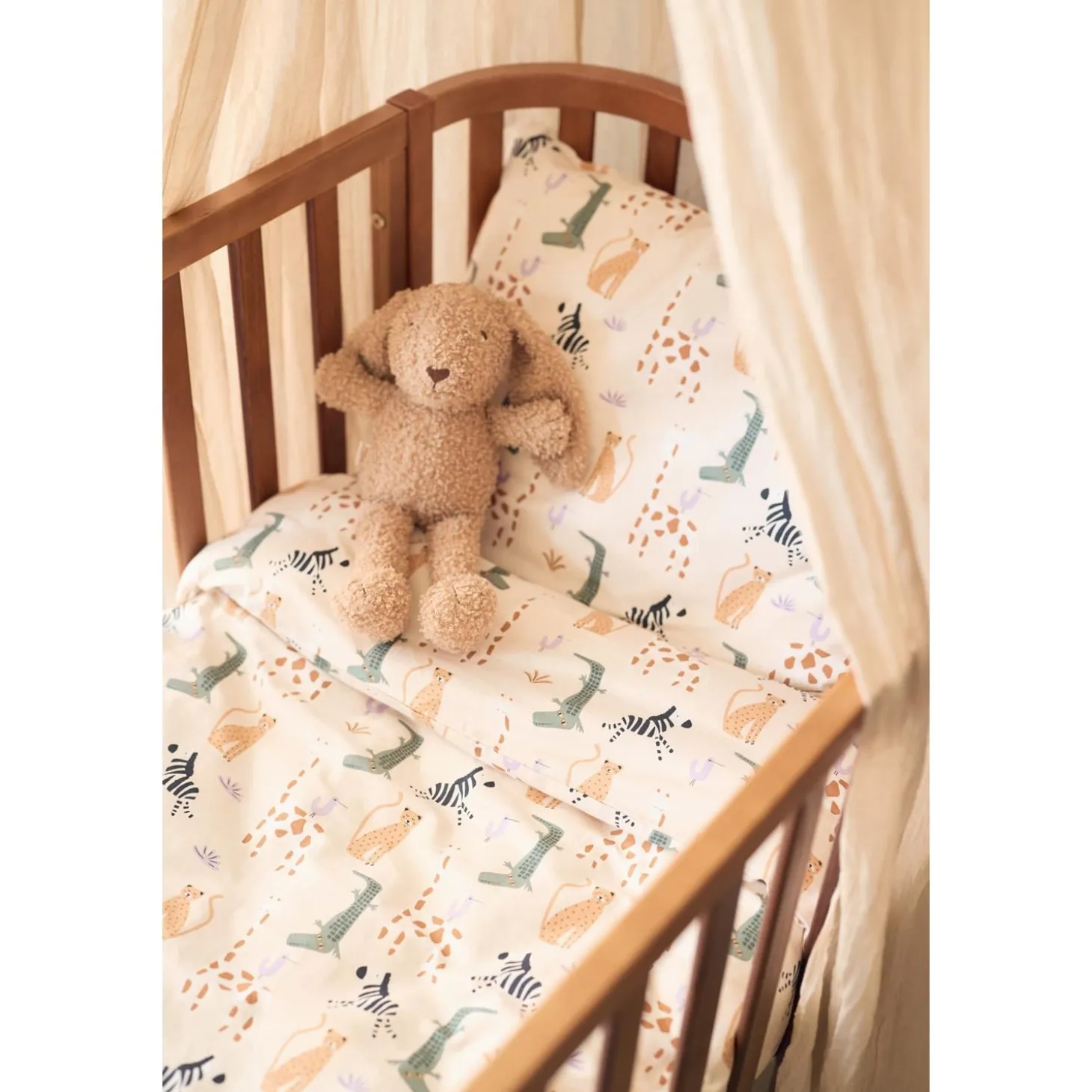 Jollein Housse de couette et taie Jungle Jambo Multicolor 100x140 cm