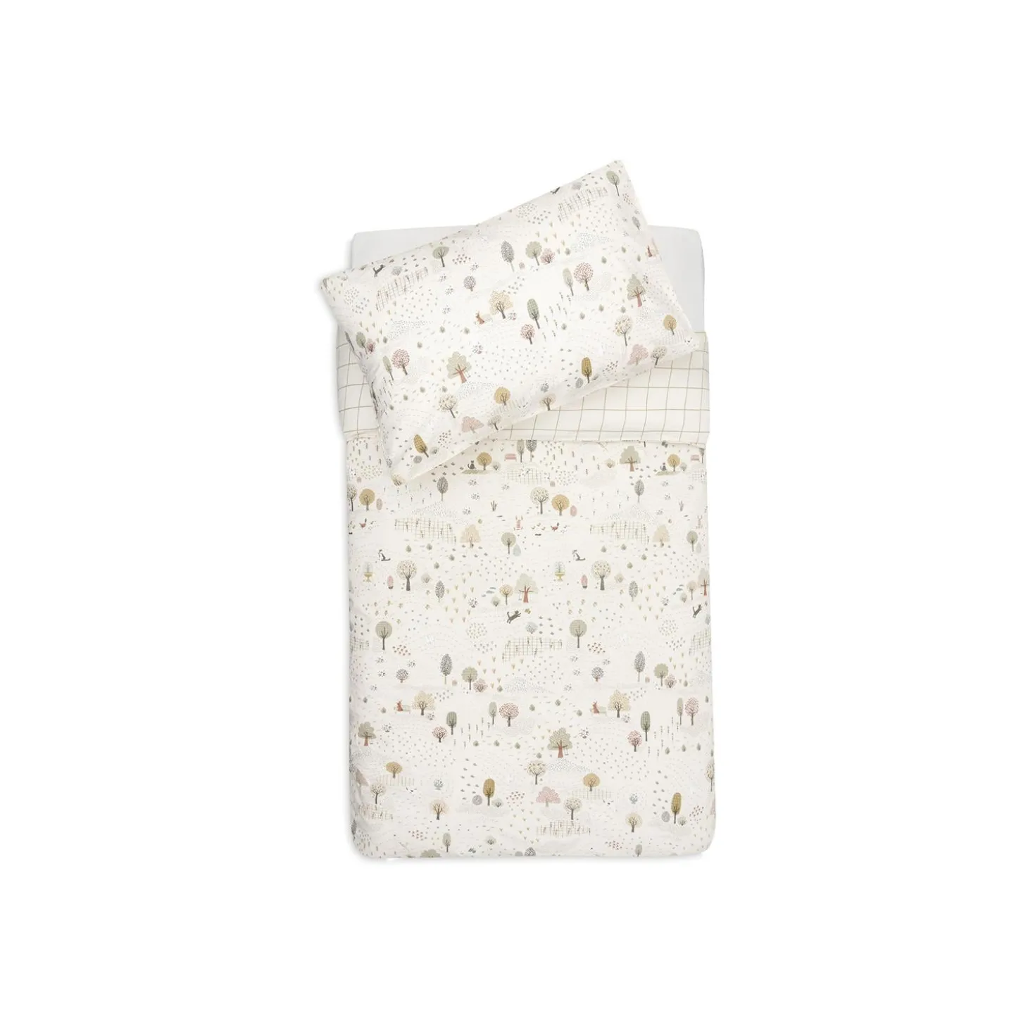 Jollein Housse de couette et taie Tiny Park Multicolore 100x140 cm