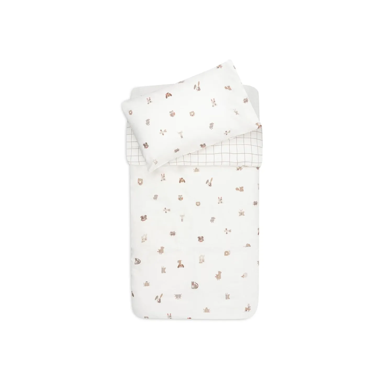 Jollein Housse de couette et taie Animal Friends Multicolore 100x140 cm