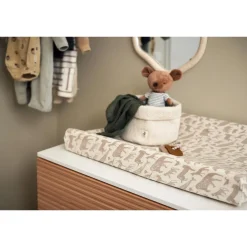 Jollein                    Housse matelas à langer Jersey animals    Nougat            50x70 cm