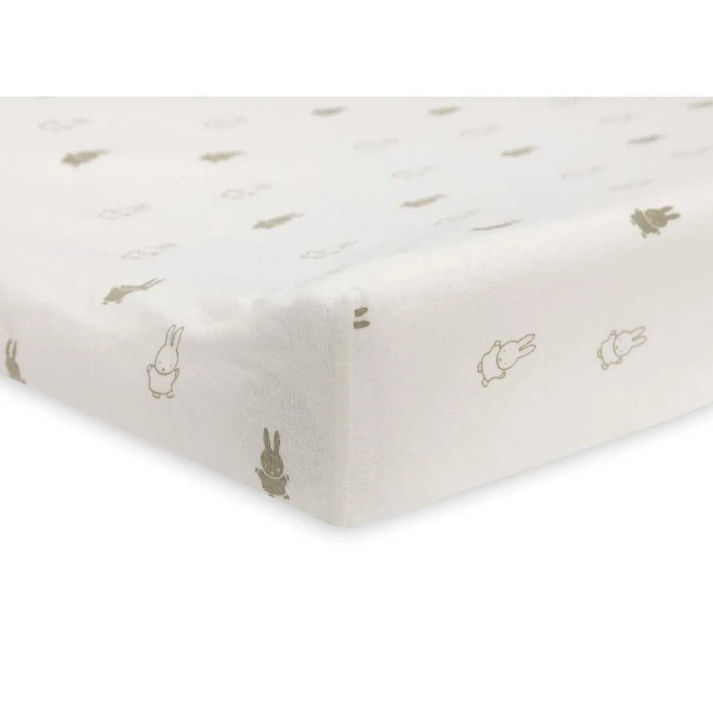 Jollein Housse matelas à langer Jersey Miffy Olive Green 50x70 cm