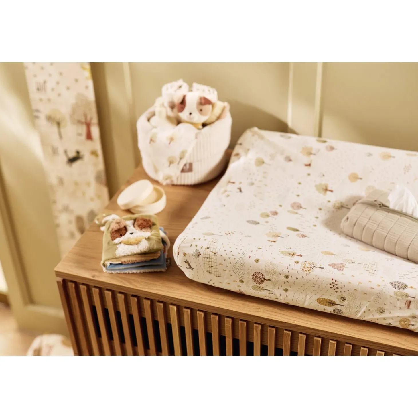 Jollein Housse matelas à Langer Jersey Tiny Park Multicolore 50x70 cm