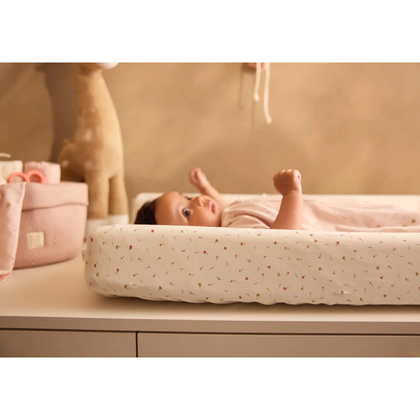 Jollein Housse Matelas à Langer Jersey Pretty Picnic Multicolore 50x70 cm