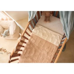 Jollein Housse matelas à langer Jersey Teddy Bear Sea Green 50x70 cm