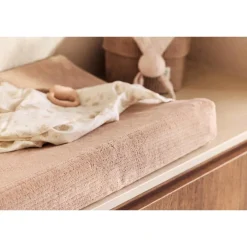 Jollein                    Housse matelas à Langer Cloudy Rib    Milky Coffee            50x70 cm