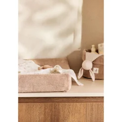 Jollein                    Housse matelas à Langer Cloudy Rib    Milky Coffee            50x70 cm